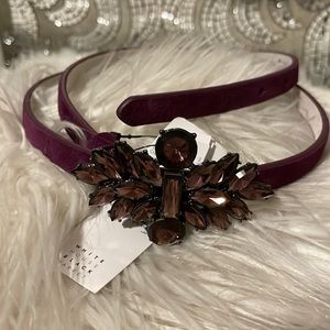 New With Tags! White House Black Market Leather Embellished Skinny Belt